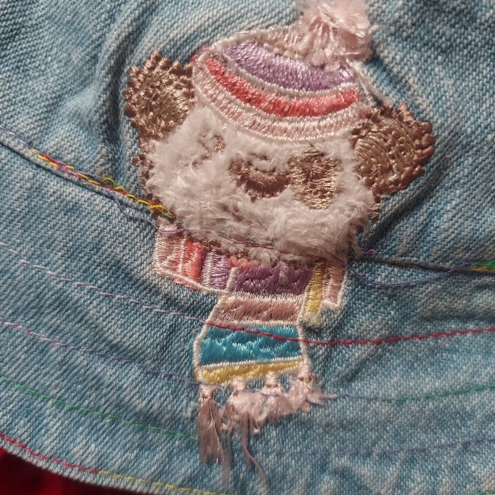 👶Koala Kids NWT 👶 0-3 MONTH Jean Hat with Teddy Bear Decoration